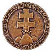 1934. XXV. Országos Katolikus Nagygyűlés - Actio Catholica Br lemezjelvény (34mm) T:2