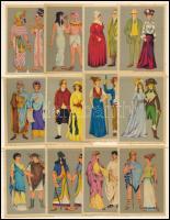 45 db levélzáró (régi korok öltözékei) 4 stecklapon