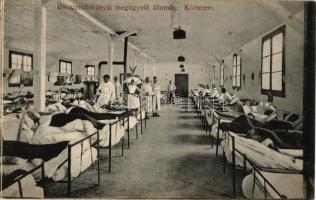 1915 Besztercebánya, Banská Bystrica; Megfigyelő állomás kórterme, belső sérült katonákkal / military hospital interior with injured soldiers (EK)