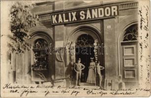 1903 Lőcse, Levoca; Kalix Sándor vas, szerszám és konyhaberendezés üzlete. Kalix Sándorné levele / iron, tool and kitchen equipment shop. letter of the owners wife. photo