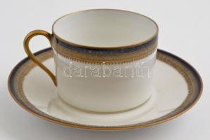 Limoges porcelán teás és mokkás készlet, hiányos, matricás, jelzett, hibátlan