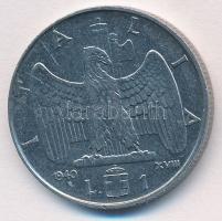 Olaszország 1940R 1L acél, mágneses T:2 
Italy 1940R 1 Lira stainless steel, magnetic C:XF
Krause ...