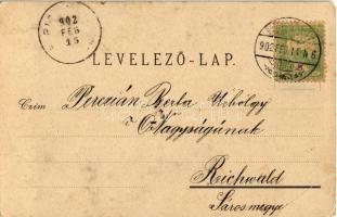 1902 Besztercebánya, Banská Bystrica; Bethlen Gábor utca, Hungária szálloda. Ilona műintézet kiadása...