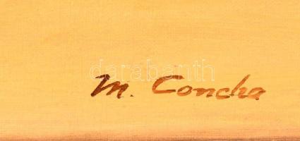 Concha jelzéssel: Virágcsendélet. Olaj, karton, keretben, 50×60 cm