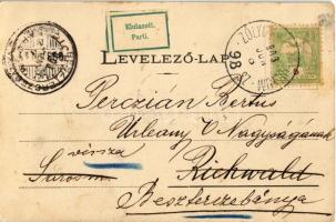 1903 Besztercebánya, Banska Bystrica; Béla király tér a toronyból nézve, Herritz János üzlete. Iváns...