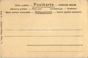 Viennese Art Nouveau postcard. Serie II. Jacques Philipp Wien VI. litho