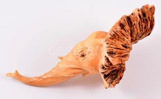 Elefánt faragás, fa, 18,5×10 cm