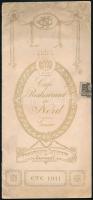 1911 Genf, Café Restaurant du Nord programfüzete. 1911 nyara. Szövegközti illusztrációkkal, fekete-fehér fotókkal. Francia nyelven. Szecessziós illusztrációval díszített papírborítóban, kissé foltos borítóval, 16 p. / 1911 Geneve, Program guide of Café Restaurant du Nord. With illustrations, and black and white photographs. In French language, with spotty cover, 16 p.