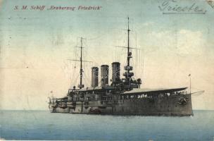 1912 SM Schiff Erzherzog Friedrich K.u.K. Kriegsmarine / SMS Erzherzog Friedrich az Osztrák-Magyar Haditengerészet pre-dreadnought (Linienschiffe) csatahajója / Austro-Hungarian Navy pre-dreadnought battleship. G. Costalunga (EK)