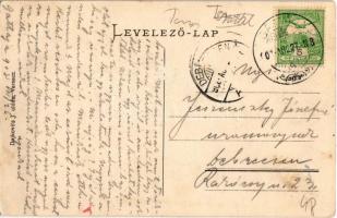 1908 Gátalja, Gáttája, Gataia; posta, templom, vasútállomás, Vasút utca / post office, church, railw...