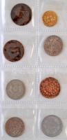 32db-os vegyes magyar és külföldi érme és emlékérem tétel, közte 4db ezüst érme, valamint hamis érmé...