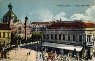 Debrecen, Royal szálloda, zsinagóga, utcakép / synagogue