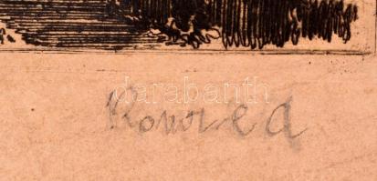 Olvashatatlan jelzéssel: Graz. Rézkarc, papír, kartonra ragasztva, 27×20 cm