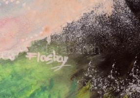 Flaskay jelzéssel: Tetovált aktok. Vegyes technika, papír-karton, 44×60 cm