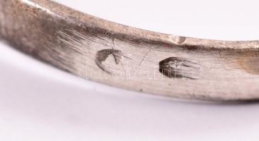 Ezüst(Ag) gyűrű tétel, 5 db, jelzettek, kőhiánnyal, bruttó: 15,5 g