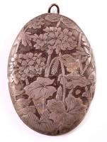 Ezüst(Ag) leveles fényképtartó medál, jelzett, 3,5×2 cm, bruttó: 8,2 g
