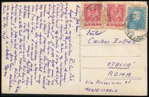 1957 Czibor Zoltán magyar labdarúgónak írt képeslap disszidálása után, ismeretlentől Rióból