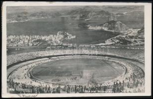 1957 Czibor Zoltán magyar labdarúgónak írt képeslap disszidálása után, ismeretlentől Rióból