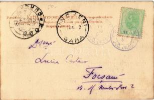 Der Gang in Chajder. S.M.P. Kr. 1902. / Belfer prowadzacy dzieci do chajderu / Jewish mocking art po...