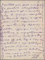 1939 gr. Károlyi Lajos nagybirtokos saját kézű levele Csécsi Miklós intézőhöz