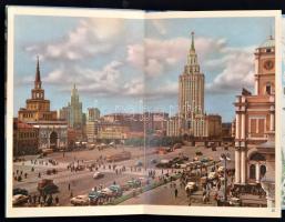 Moszkva, kihajtható, feliratozott 32 képes leporelló, turistatérképpel