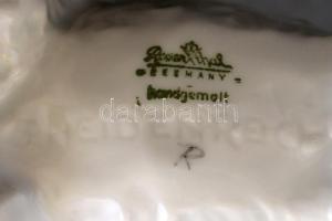 Rosenthal uszkár, kézzel festett, jelzett, hibátlan, m:15 cm, h:17 cm