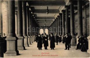 Karlovy Vary, Karlsbad; Inneres der Mühlbrunnen-Kolonnade / Jewish men, Judaica