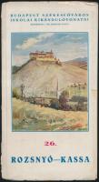 1940 Budapest székesfőváros iskolai kirándulóvonatai 26.: Rozsnyó-Kassa, turisztikai prospektus, térképmelléklettel, papírkötésben