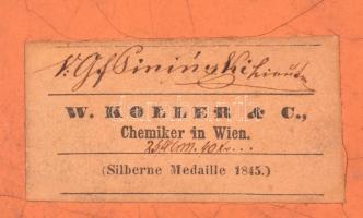 XIX. sz. közepe: Jelzés nélkül: Osztrák-lengyel tiszt graf Pininzki portréja. Olaj, karton. Keretben...
