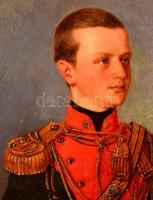 XIX. sz. közepe: Jelzés nélkül: Osztrák-lengyel tiszt graf Pininzki portréja. Olaj, karton. Keretben...