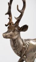Ezüst (Ag.) csodaszarvas, jelzett, talapzaton, ragasztott, m: 13 cm, bruttó 289 g