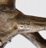 Ezüst (Ag.) csodaszarvas, jelzett, talapzaton, ragasztott, m: 13 cm, bruttó 289 g