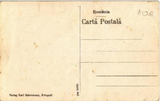 Keresztényfalva, Neustadt, Cristian; utcakép, szeszfőzde és laktanya. Karl Habermann kiadása / Spiri...