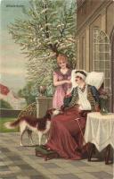 41 db főleg régi üdvözlőlap vegyesen, közte humor, ünnepek, művészlapok, folklór, hölgyek, stb. / 41...