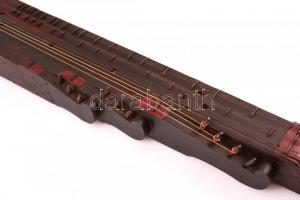 Régi citera, kulccsal, pengetővel, h:101 cm