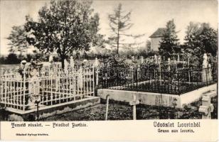 Lovrin, temető részlet. Gilsdorf György kiadása / Friedhof / cemetery