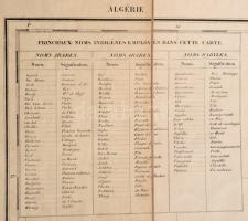 1867-1882 Province d'Alger, Algéria térképe, 2 db  térkép vászonra kasírozva, Paris, Imprimé pa...