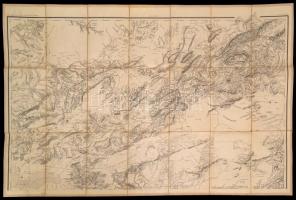 1867-1882 Province d'Alger, Algéria térképe, 2 db  térkép vászonra kasírozva, Paris, Imprimé pa...