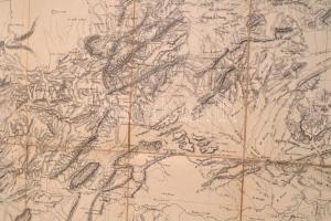 1867-1882 Province d'Alger, Algéria térképe, 2 db  térkép vászonra kasírozva, Paris, Imprimé pa...