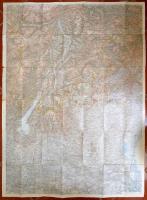 cca 1915-1918 Generalkarte des italianisches Kriegsschauplatzes. Westliches Blatt, 1:200.000, kis szakadásokkal, 84x115