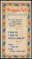 1928 Magyar hét, díszes számolócédula
