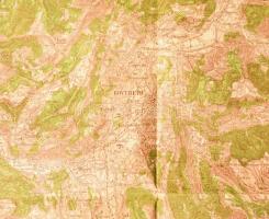 cca 1910 Dél-Tirol és vidékének térképe (Trentino aut. megye), kis foltokkal, apró szakadásokkal, 84...