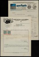cca 1910-1920 6 db fejléces számla és reklám nyomtatvány