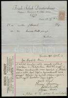 cca 1910-1920 6 db fejléces számla és reklám nyomtatvány