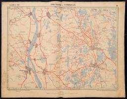 1898-1911 Vegyes térkép tétel, 5 db, Mohács és Villány, Pincehely, Dunaföldvár és Szabadszállás, Haj...