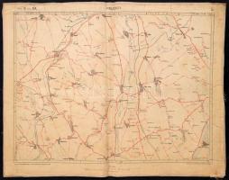 1898-1911 Vegyes térkép tétel, 5 db, Mohács és Villány, Pincehely, Dunaföldvár és Szabadszállás, Haj...