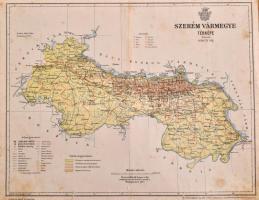 cca 1900-1940 Vegyes magyar térkép tétel, 25 db, benne vármegye térképekkel, közte: Verőce ,Borsod, ...
