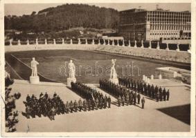 1940 Magyar leventeszázad Olaszországban - 3 db régi katonai motívumlap: (1) A leventeszázad a Rákóc...