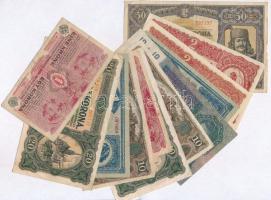 1915-1920. 12db-os vegyes magyar korona bankjegy tétel T:II,III,III-