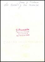 cca 1950-1960 Spanyol esküvő, fotó J. Franzón san fernandói (Cádiz) műterméből, feliratozva, hátuljá...